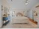 Spacious main bedroom with a large bed, ceiling fan and view of an ensuite bathroom at 121 Yorkshire Dr, Salisbury, NC 28144
