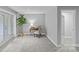 Finished basement featuring a cozy nook with a desk, chair, and tile flooring near the exit at 1614 Fieldbrook Rd, Rock Hill, SC 29732