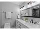 Modern bathroom with double vanity, sleek fixtures, and a clean, contemporary design at 1614 Fieldbrook Rd, Rock Hill, SC 29732