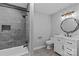Updated bathroom featuring a stylish vanity and marble countertop at 1614 Fieldbrook Rd, Rock Hill, SC 29732