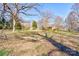 Spacious backyard with mature trees, offering a serene outdoor space and natural shade at 200 South Fork Dr, Shelby, NC 28152