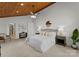 Serene main bedroom featuring a wood ceiling, carpet floors and bedside tables at 213 Morgan Bluff Rd, Mooresville, NC 28117