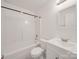 Bathroom featuring a shower and tub combination, modern fixtures, and sleek vanity at 314 Sugar Creek Xing, Fort Mill, SC 29715