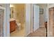A bathroom featuring a vanity, toilet, and a shower with glass door at 8107 Crater Lake Dr, Indian Land, SC 29707