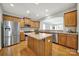 Modern kitchen with granite countertops, stainless steel appliances and kitchen island at 8107 Crater Lake Dr, Indian Land, SC 29707