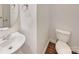 Half-bathroom with modern fixtures at 15604 Waterfront Dr, Huntersville, NC 28078