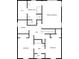 Second story floor plan with bedrooms, bathrooms, laundry, and walk-in closet layout at 15604 Waterfront Dr, Huntersville, NC 28078