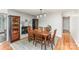Traditional dining room with hardwood floors, a fireplace, and ample seating space at 2156 Flynn Dr, Gastonia, NC 28054