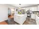 Bright kitchen with a central island, stainless steel appliances, and open access to living areas at 2156 Flynn Dr, Gastonia, NC 28054