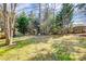 Lush, tree-filled backyard with a well-maintained lawn that creates a private and natural outdoor setting at 2316 Winding River Dr, Charlotte, NC 28214