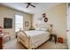 Bedroom with carpeted floors, decor and a wooden bed frame at 2316 Winding River Dr, Charlotte, NC 28214