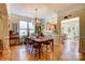 Elegant dining room with hardwood floors, chandelier, and space for entertaining at 2316 Winding River Dr, Charlotte, NC 28214