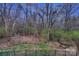 An outdoor view from the backyard with black metal fencing offering a glimpse into a natural wooded area at 2835 Peverell Ln, Charlotte, NC 28270