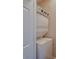 Efficient laundry closet with stacked washer and dryer at 2835 Peverell Ln, Charlotte, NC 28270