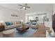 Stylishly furnished open-concept living area flows into a kitchen with modern features at 3017 Woodlands Creek Dr, Monroe, NC 28110