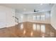 Spacious living room featuring hardwood floors, recessed lighting, and a modern ceiling fan at 428 Nixon Rd, Belmont, NC 28012