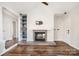 Inviting living room with a fireplace, hardwood floors, and ample space for furniture arrangements at 433 W 8Th St, Charlotte, NC 28202