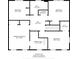 Second floor plan featuring four bedrooms, two baths, laundry room, walk-in closet and hall at 601 Highland Forest Dr, Charlotte, NC 28270