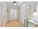 Inviting foyer features tiled floors, and glass paneled doors, offering a bright and welcoming entrance at 601 Highland Forest Dr, Charlotte, NC 28270