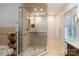 Beautifully designed glass shower with tile surround and modern fixtures, offering a luxurious experience at 601 Highland Forest Dr, Charlotte, NC 28270