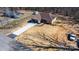 An aerial view of a charming home with a long driveway, gazebo, and expansive yard at 105 4Th Se St, Catawba, NC 28609