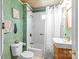 Cozy bathroom with decorative walls and shower, offering a functional and appealing space at 10633 Hwy 52 Hwy, Rockwell, NC 28138