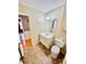 Bathroom with a single vanity, toilet, and tile floors at 132 Pisgah Church Rd, Statesville, NC 28625