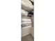Organized linen closet with shelves stocked with towels and bedding, perfect for easy access and storage at 2635 Winter Thistle Way, Indian Land, SC 29707