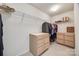 Walk-in closet with shelving, drawers, and ample storage space at 2635 Winter Thistle Way, Indian Land, SC 29707