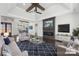 Living room area features a fireplace, hardwood floors, and comfortable seating at 3732 Whitney Ne Dr, Hickory, NC 28601