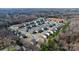 Aerial view of a modern residential community featuring townhouses and well-kept landscaping at 3931 Newhall Nw Dr, Hickory, NC 28601