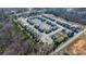 Aerial view of a residential neighborhood featuring townhouses and single-Gathering homes at 3931 Newhall Nw Dr, Hickory, NC 28601