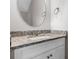 Bathroom featuring granite countertops, a modern sink, and vanity at 3931 Newhall Nw Dr, Hickory, NC 28601