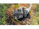 Birds eye view showing the layout of the home, driveway, and surrounding wooded lot at 4354 Persimmon Rd, Lancaster, SC 29720