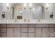 Bathroom featuring marble countertops, double sinks, and brass fixtures at 4354 Persimmon Rd, Lancaster, SC 29720