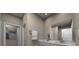 Bathroom featuring double sinks, white cabinetry, and modern fixtures at 5013 Poplin Vly, Cherryville, NC 28021