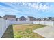 Fenced backyard with concrete patio and view of neighboring homes at 508 Hawley St, Charlotte, NC 28214