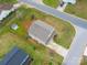 Aerial view of the home features a fenced backyard with a playground and shed at 552 Montgomery Dr, Rock Hill, SC 29732