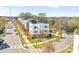 Modern townhome street view with sidewalks, landscaping, and convenient street parking at 111 W Poindexter Dr, Charlotte, NC 28203