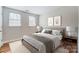 Cozy bedroom features warm decor, soft lighting and hardwood floors, creating an inviting retreat at 1224 Green Oaks Ln # I, Charlotte, NC 28205