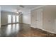 Hard surface floors and natural light flood this open living space at 1224 Green Oaks Ln # I, Charlotte, NC 28205