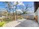 Spacious wooden back deck overlooking a private backyard at 124 Washington St, York, SC 29745