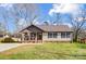 Charming single story house with a cozy front porch, attractive lawn, and inviting curb appeal at 124 Washington St, York, SC 29745