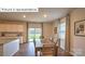 Open dining room area with backyard view and kitchen access at 1325 Secrest Commons Dr, Monroe, NC 28112