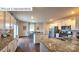 Kitchen with granite countertops and view into the dining room at 1325 Secrest Commons Dr, Monroe, NC 28112
