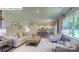 Open-concept living room featuring access to the kitchen and dining area at 1353 Secrest Commons Dr, Monroe, NC 28112