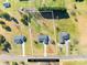 An aerial view of the property showcasing the approximately 1-acre lot and surrounding greenery at 1429 Scotts Creek Rd, Statesville, NC 28625