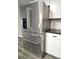 Close-up of a large, stainless steel refrigerator with modern features, enhancing the kitchen's appeal at 1607 W Nc 27 Hwy, Lincolnton, NC 28092