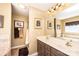 Main bathroom with double sinks, lots of counter space, and separate tub and shower at 1636 Samaria Ln, Conover, NC 28613