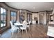 Bright dining area with modern chandelier, natural light, and backyard views at 3200 Beaty Rd, Gastonia, NC 28056